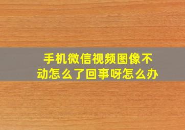 手机微信视频图像不动怎么了回事呀怎么办