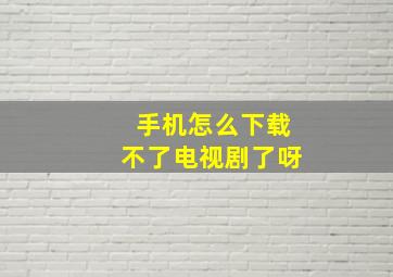 手机怎么下载不了电视剧了呀