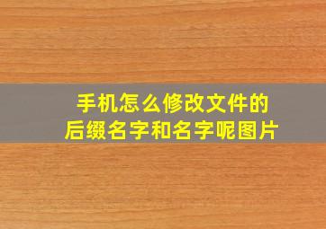 手机怎么修改文件的后缀名字和名字呢图片