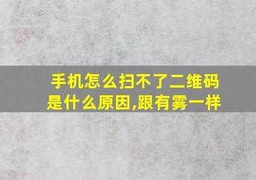 手机怎么扫不了二维码是什么原因,跟有雾一样