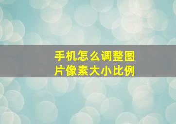 手机怎么调整图片像素大小比例