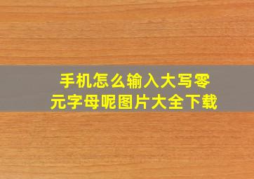 手机怎么输入大写零元字母呢图片大全下载