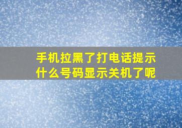 手机拉黑了打电话提示什么号码显示关机了呢