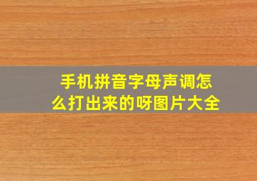 手机拼音字母声调怎么打出来的呀图片大全