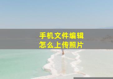 手机文件编辑怎么上传照片