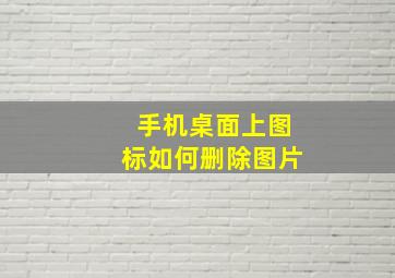 手机桌面上图标如何删除图片