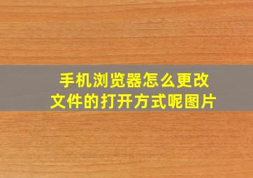 手机浏览器怎么更改文件的打开方式呢图片