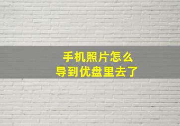 手机照片怎么导到优盘里去了