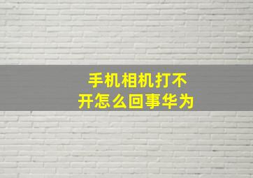 手机相机打不开怎么回事华为