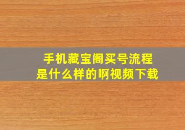 手机藏宝阁买号流程是什么样的啊视频下载