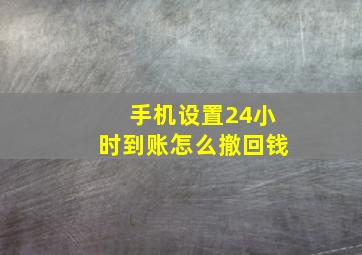 手机设置24小时到账怎么撤回钱