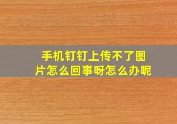 手机钉钉上传不了图片怎么回事呀怎么办呢