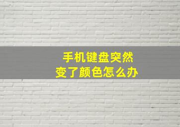 手机键盘突然变了颜色怎么办