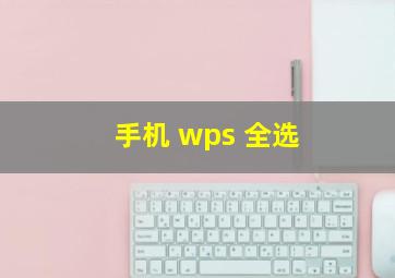 手机 wps 全选