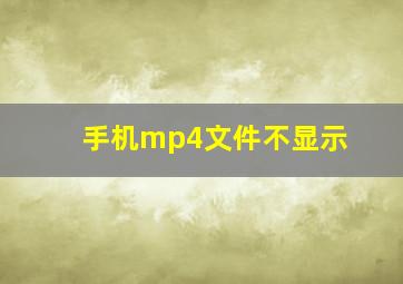 手机mp4文件不显示