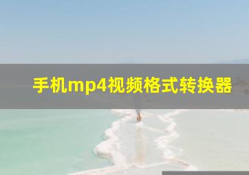 手机mp4视频格式转换器