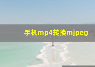 手机mp4转换mjpeg