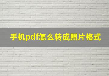 手机pdf怎么转成照片格式