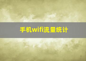 手机wifi流量统计