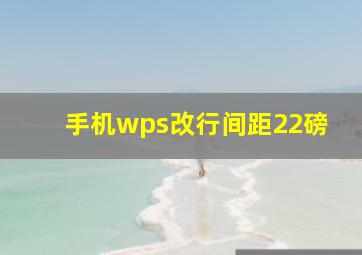 手机wps改行间距22磅