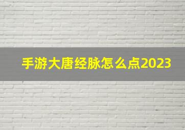 手游大唐经脉怎么点2023