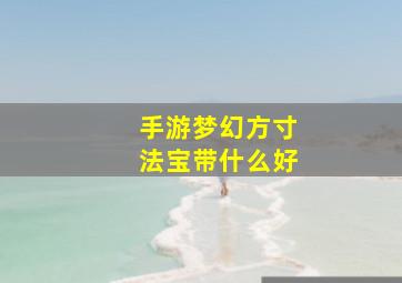 手游梦幻方寸法宝带什么好