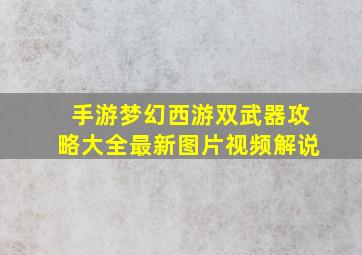 手游梦幻西游双武器攻略大全最新图片视频解说