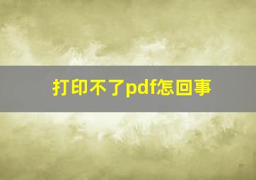 打印不了pdf怎回事