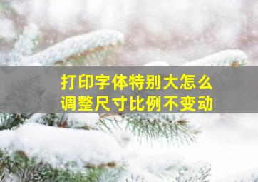 打印字体特别大怎么调整尺寸比例不变动