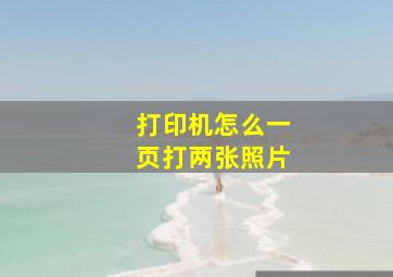 打印机怎么一页打两张照片