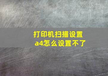 打印机扫描设置a4怎么设置不了