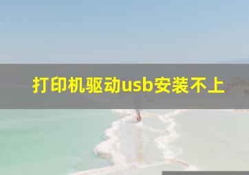 打印机驱动usb安装不上