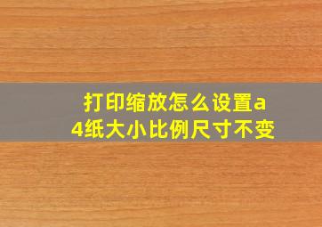 打印缩放怎么设置a4纸大小比例尺寸不变