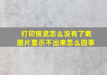 打印预览怎么没有了呢图片显示不出来怎么回事