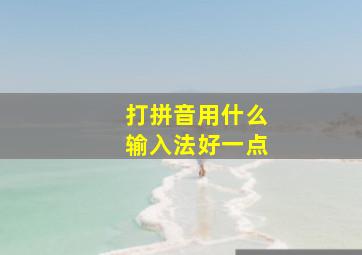 打拼音用什么输入法好一点