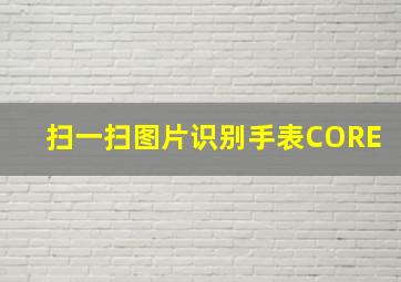 扫一扫图片识别手表CORE