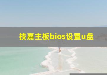 技嘉主板bios设置u盘