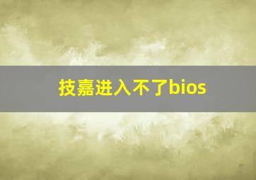 技嘉进入不了bios