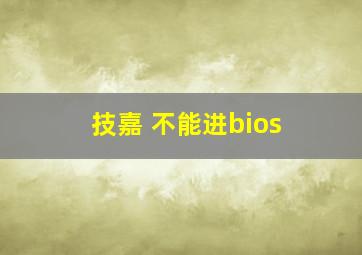 技嘉 不能进bios