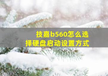 技嘉b560怎么选择硬盘启动设置方式