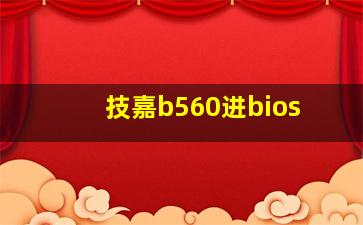 技嘉b560进bios