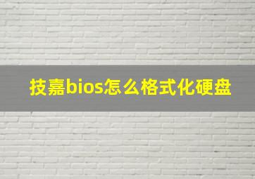 技嘉bios怎么格式化硬盘