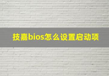 技嘉bios怎么设置启动项