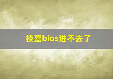 技嘉bios进不去了