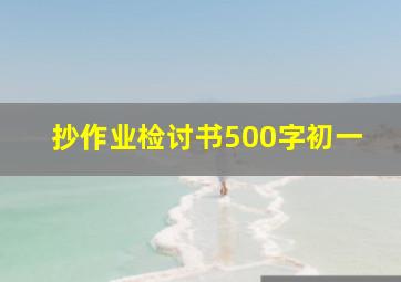 抄作业检讨书500字初一