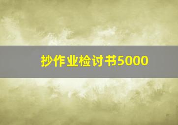 抄作业检讨书5000