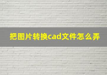 把图片转换cad文件怎么弄