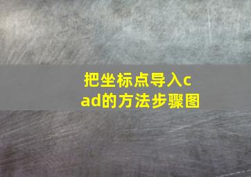 把坐标点导入cad的方法步骤图