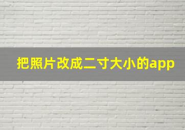 把照片改成二寸大小的app