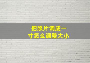 把照片调成一寸怎么调整大小